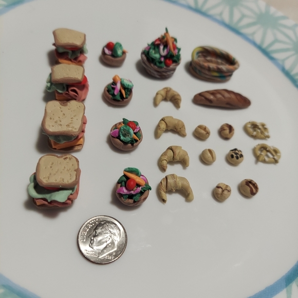 Mini polymer clay sandwich, salad and breads - Picture 6 of 6